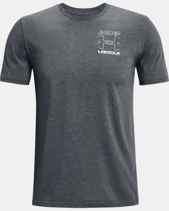 Men's UA Branded Crop Short Sleeve, Gray, pdpMainDesktop image number 4